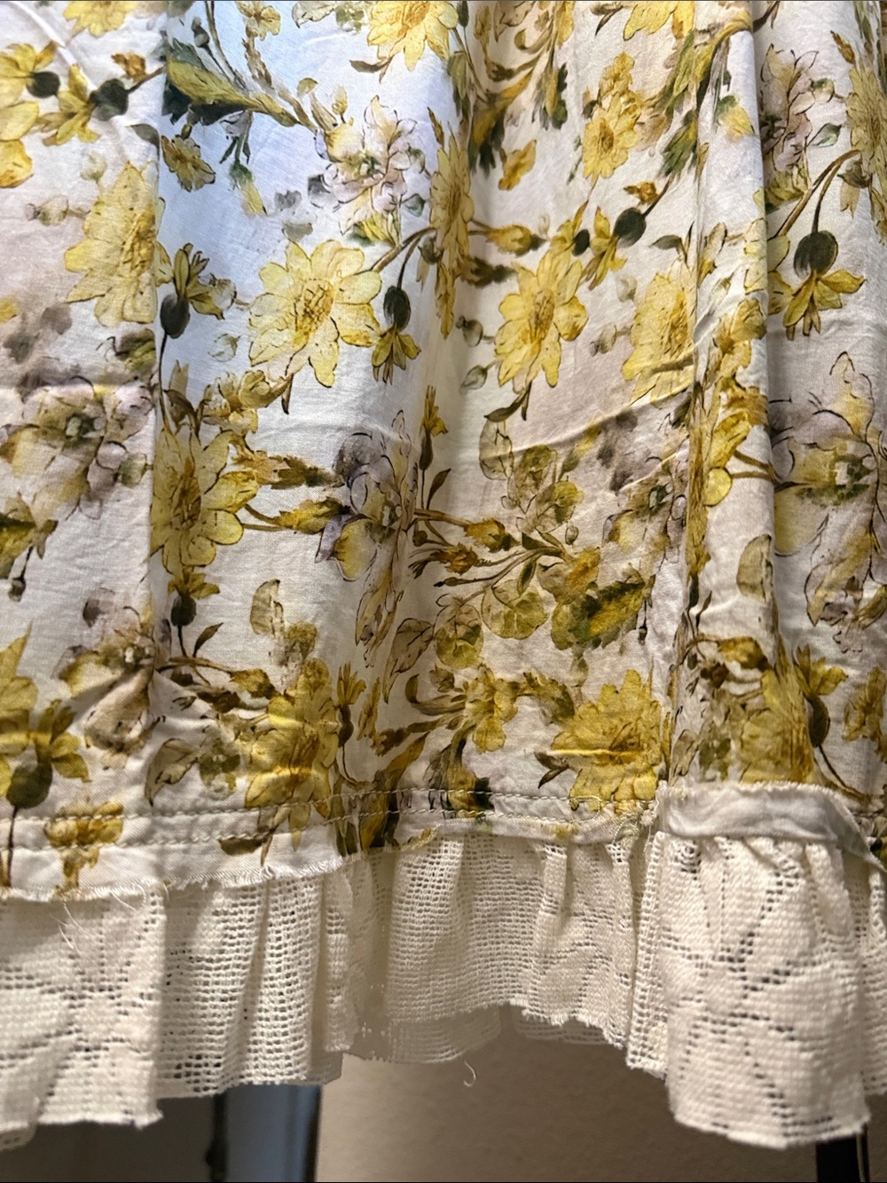 POL Cream Jean Jacket with Floral Panel - Picture 11 of 11